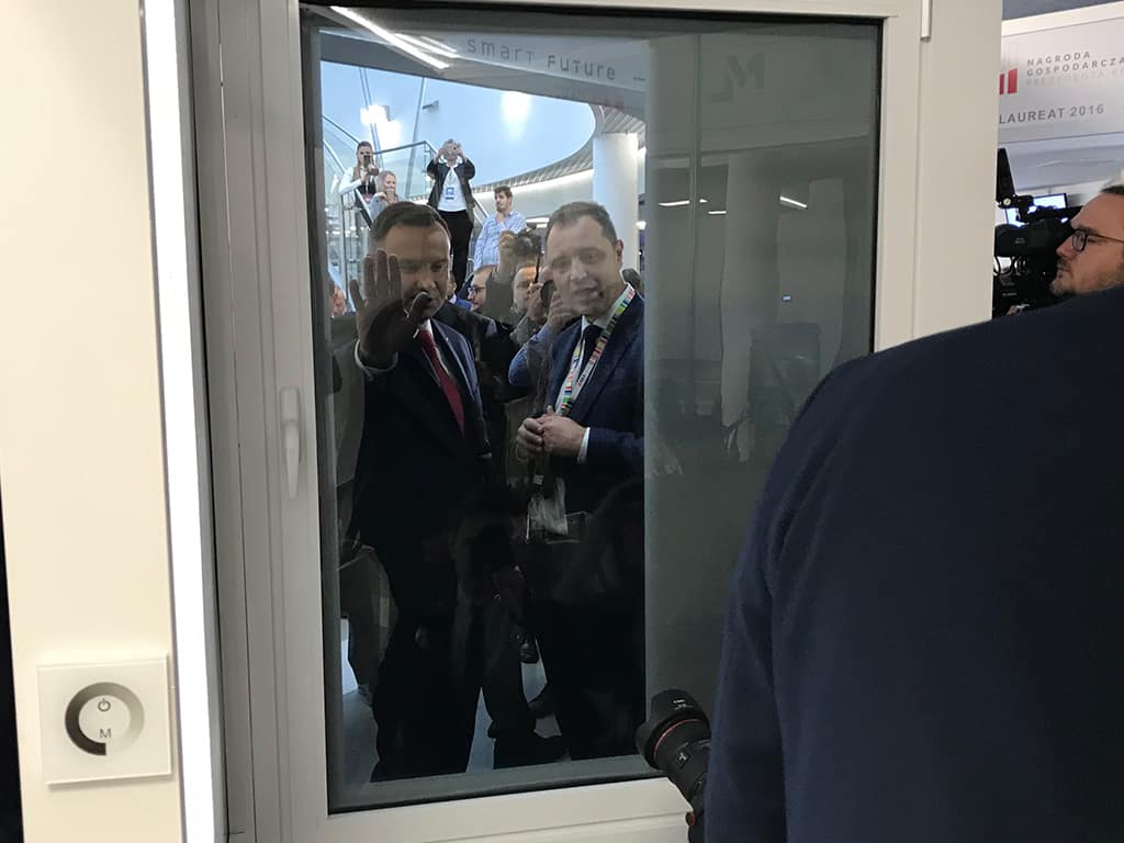  President of the Republic of Poland watching our company's product